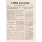 Dziennik Warszawski. 1865. Issues: 164 (July 13/25), 176 (July 29/August 10), 185 (August 10/22), 196 (August 22/September 3), 216 (September 18/30), 222 (September 25/October 7); a total of six issues.