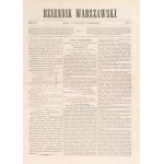Dziennik Warszawski. 1865. Numery: 164 (13/25 lipca), 176 (29 lipca/10 sierpnia), 185 (10/22 sierpnia), 196 (22 sierpnia/3 września), 216 (18/30 września), 222 (25 września/7 października); łącznie sześć zeszytów.