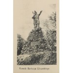 [Lviv—a small leporello-style album]. Ten views of the city (leporello, 5.5 x 8 cm when folded), mounted on a postcard featuring a view of the Mickiewicz Column.