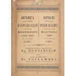 Catalogue de l'exposition d'objets métalliques organisée par le Musée de l'Industrie et de l'Agriculture de Varsovie en 1895. Varsovie, 1895.