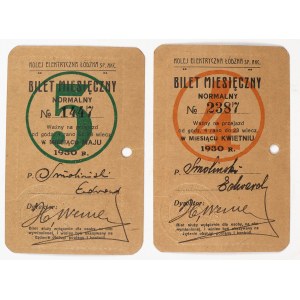 [Łódź]. Documents of everyday life: coal ration cards from 1917–1918 (2 items); monthly passes from 1930–1933 (3 items); an honorary ticket to a sports circus for the International Wrestling Champions Tournament (no year).