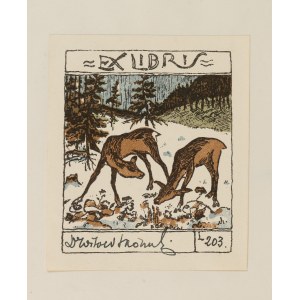 [Witold Skórczewski (1882–1938), M.D., collector] – Bookplate. Designed by J. Rubczak. Circa 1935.