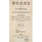 Piast, or Technological Journal, containing recipes for household and rural use, gardening, fine arts, handicrafts, and trades; as well as home remedies, common remedies, and remedies for animals. Volumes XI–XII. Warsaw, 1829.