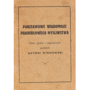 Antoni Wiśniewski. Basic Information on Proper Hunting. A Collection of Questions and Answers. Kościan, n.d. [1947].