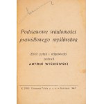 Antoni Wiśniewski. Basic Information on Proper Hunting. A Collection of Questions and Answers. Kościan, n.d. [1947].