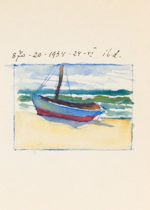 Soter August JAXA-MAŁACHOWSKI (1867-1952), Łódź na brzegu, 1934