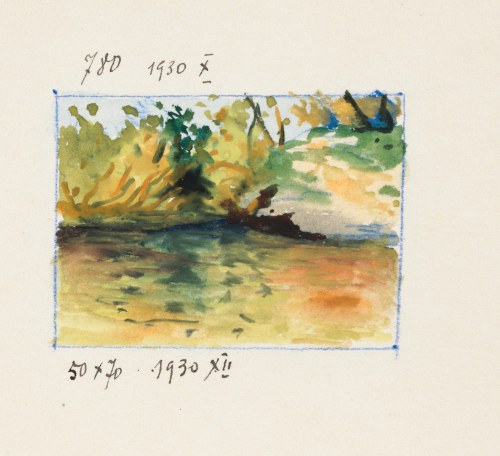 Soter August JAXA-MAŁACHOWSKI (1867-1952), Nad stawem, 1930