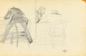 Emilia KNAUSÓWNA (1883-1924), Szkic popiersia kobiety ukazanego z lewego profilu