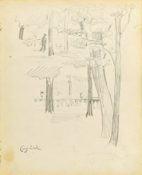 Eugeniusz ZAK (1887-1926), Motywa z parku [Paryskiego?], 1904
