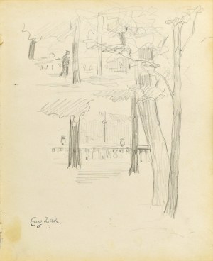 Eugeniusz ZAK (1887-1926), Motywa z parku [Paryskiego?], 1904