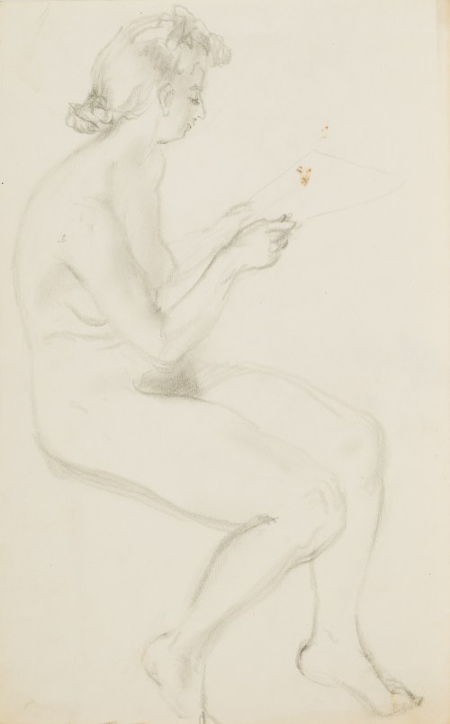 Kasper POCHWALSKI (1899-1971), Naga kobieta czytająca, 1941