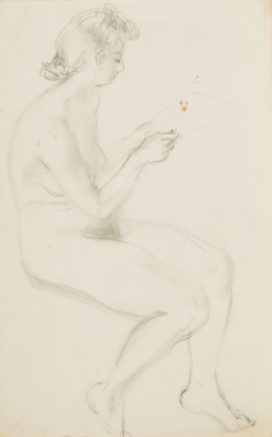 Kasper POCHWALSKI (1899-1971), Naga kobieta czytająca, 1941