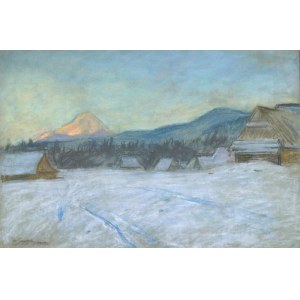 Władysław SERAFIN (1905-1988), Pejzaż podgórski zimą, 1958