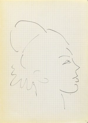 Jerzy PANEK (1918-2001), Głowa dziewczyny ukazana z prawego profilu, 1964