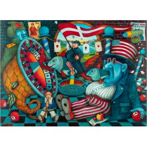 Jacek Lipowczan (b. 1951), Jali and Russian....sorry!....American Roulette, 2025