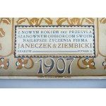 JANECZEK & ZIEMBICKI Kalendarz ścienny na rok 1907 r.