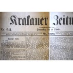 KRAKAUER ZEITUNG nr 241. Dennerstag den 20 October, VIII Jahrgang, ze znaczkiem i pieczątką opłaty, Czwartek, 20 października, Galicja, Kraków 1864 r.