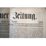 KRAKAUER ZEITUNG No. 275. Friday, December 1, 9th year, Friday, December 1, Kraków, Galicia, 1865.