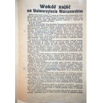 Aux étudiants de l'Université de Varsovie, Autour des événements à l'Université de Varsovie, Varsovie, mars 1968, brochure de propagande consacrée aux manifestations des 8 et 9 mars suite à l'exclusion d'Adam Michnik et d'Henryk Szlaifer