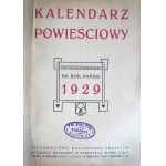CALENDRIER DE ROMANS pour l'année 1929, Przemyśl 1928, cachet « Fr. Foltin Librairie de Wadowice », illustré.