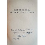 PAPEE, Stefan, *Contemporary Polish Literature 1918–1948*, with a handwritten dedication by the author to Prof. Tadeusz Ulewicz, Kraków, 1948, with portraits of writers
