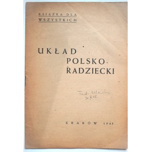 THE POLISH-SOVIET AGREEMENT, handwritten signature of Prof. Tadeusz Ulewicz, Kraków, 1945
