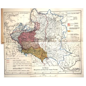 ROMER, E. A Military and Political Map of Poland (in Response to the Manifesto of November 5, 1916), Lviv, 1916, scale 1:5,000,000, with lists of: the Polish ethnographic area and Polish spheres of interest
