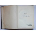 ŻUŁAWSKI, Jerzy, *Poems*, Volumes 1–4. Published in 1908 by H. Altenberg’s bookstore in Lviv; printed at the National Printing House in Kraków. Cloth binding, gilt edges. Provenance stamps: T. E. Radzikowski