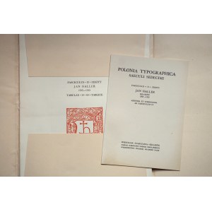 JAN HALLER, Volume II, Plates 30–60, *Polonia typographica saeculi sedecimi*. A Collection of Images of the Printing Stock of 16th-Century Polish Printing Houses, Wrocław, 1963.
