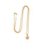 CHOPARD, Diamond gold necklace-pendant