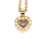 CHOPARD, Diamond gold necklace-pendant
