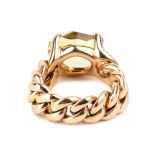 POMELLATO, Citrine quartz gold ring