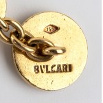 BULGARI, Gold enamel pair of cufflinks