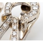 BULGARI, Pearl diamond gold drop pair of earrings
