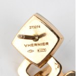 VHERNIER, A pair of chalcedony gold drop pair of earrings