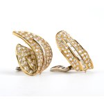 FILIPPO MORONI, Yellow gold earrings with brilliant-cut diamonds