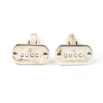 GUCCI, A pair of silver plated cufflinks