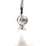 BRANAR PARIS, Pearl diamond gold pair of drop earrins