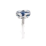 BRANAR PARIS, Sapphire diamond platinum ring