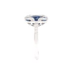 BRANAR PARIS, Art Deco-style platinum ring with sapphires and diamonds