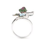 BRANAR PARIS, Diamond colored stones gold ring
