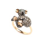 BRANAR PARIS, Diamond tsavorite gold ring