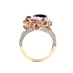 BRANAR PARIS, Pink sapphire diamond gold ring