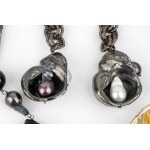 ISABELLA ASTENGO, Pearl silver necklace and pair of earrings