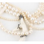 ISABELLA ASTENGO, White coral pearl silver necklace
