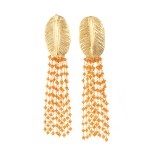 ISABELLA ASTENGO, Gilded silver carnelian drop earrings
