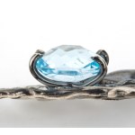 ISABELLA ASTENGO, Blue topaz silver drop pair of earrings