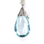 Aquamarine diamond gold earrings
