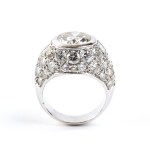 Diamond gold band ring