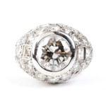 Diamond gold band ring